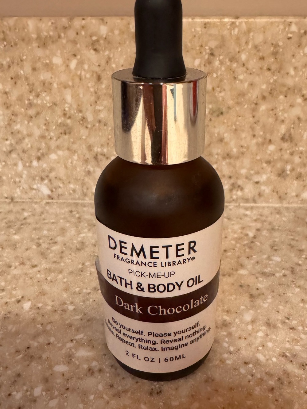 Demeter Pick-Me-Up Bath & Body Oil — Dark Brown & Silver Accents